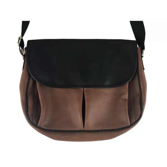 Alba Crossbody Handbag Womens Brown Black Leather Adjustable Strap Classic - Picture 7 of 10